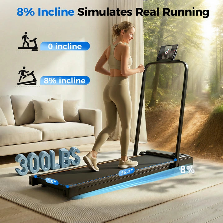 FT41 Portable Electric Treadmills 2.5 PH 6.2 mph Low-Noise Motor