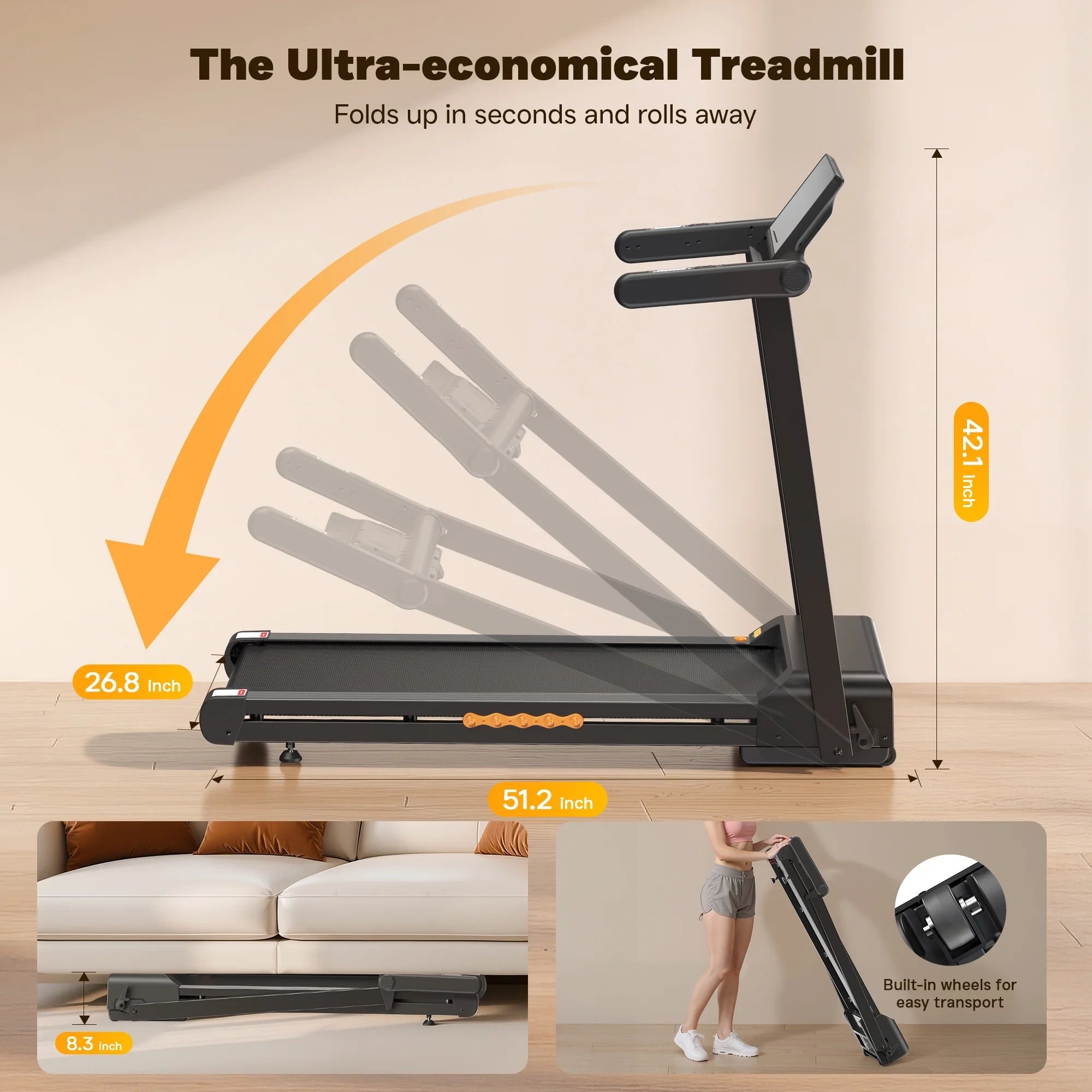 FT60 Portable Folding Treadmill