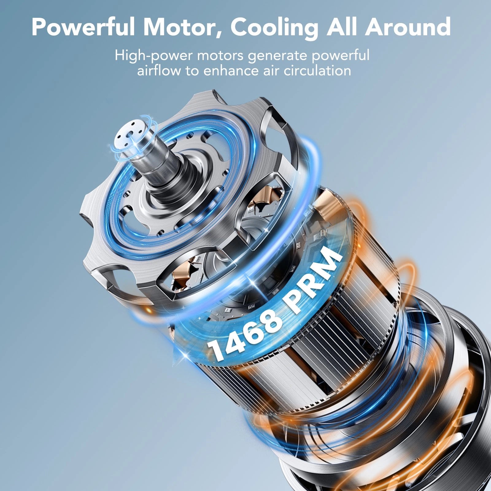 31 Inch Oscillating Tower Fan with 360° Dual Knob Control