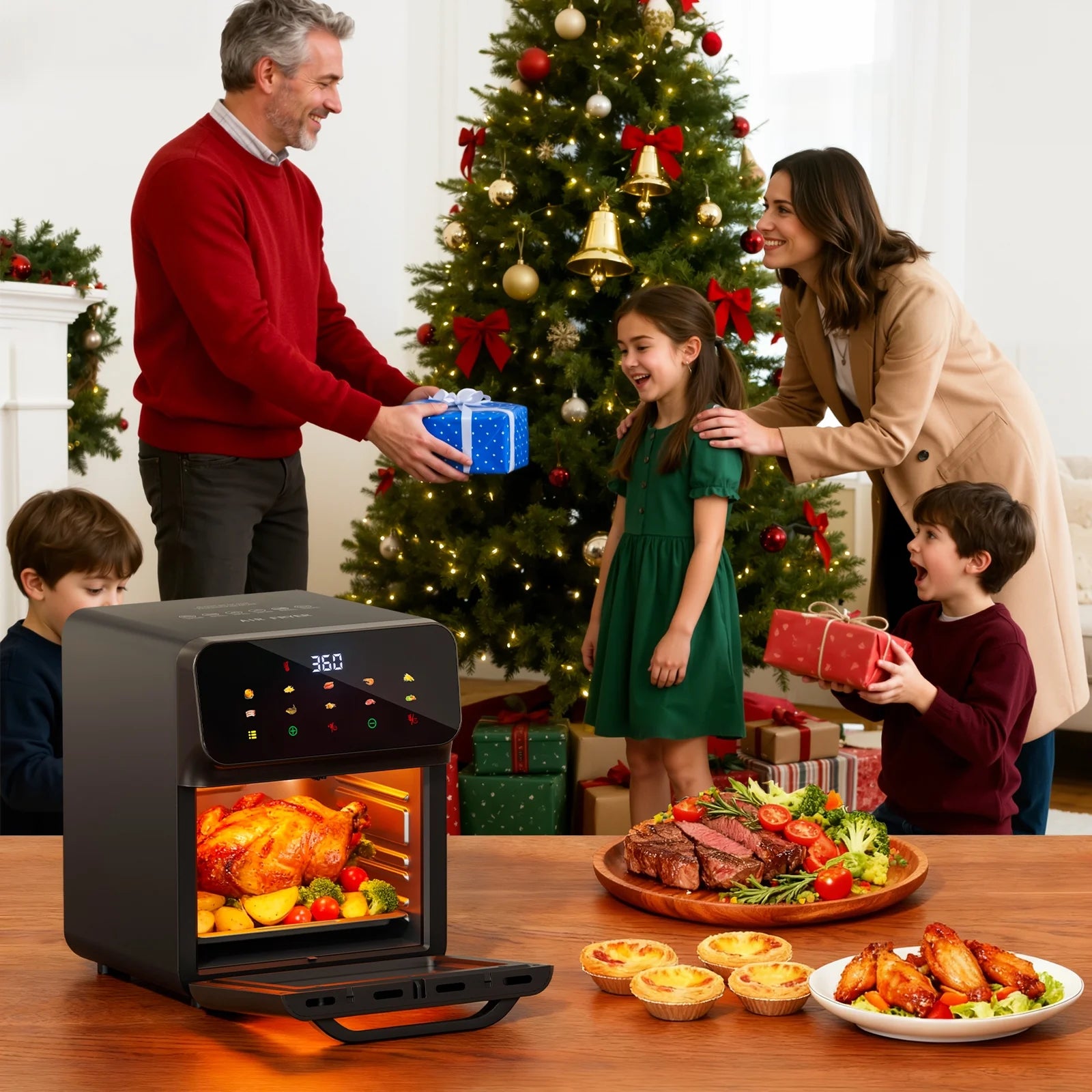 10QT Air Fryer Convection Oven with 10 Preset Cooking Modes