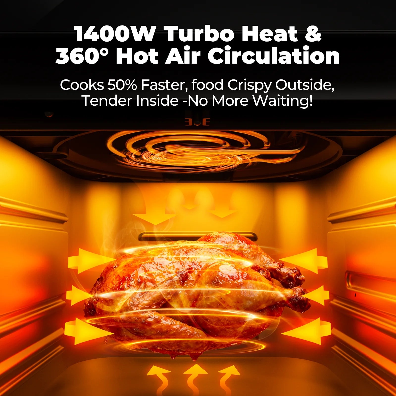 10QT Air Fryer Convection Oven with 10 Preset Cooking Modes