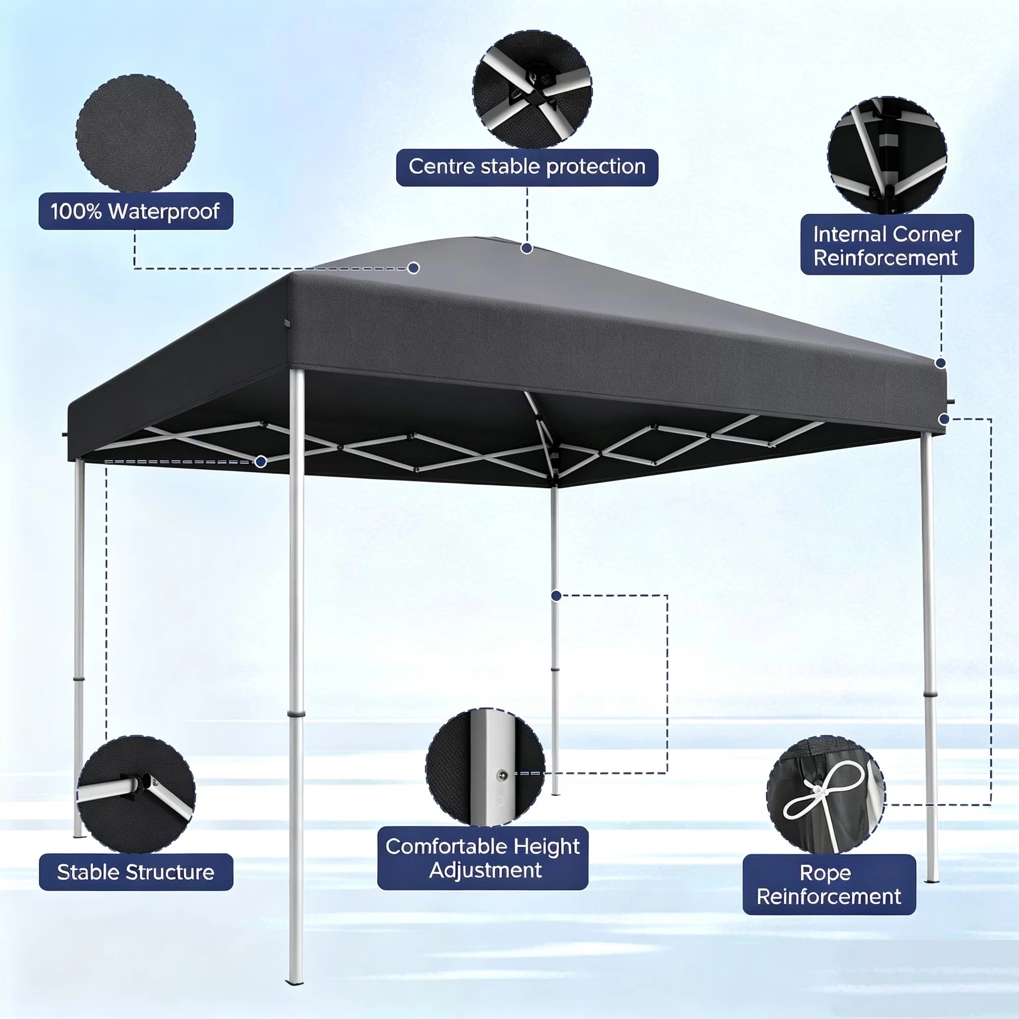 Buyglobal OP01 Pop Up Canopy Tent 10' x 10' , Instant Setup Portable Outdoor Canopy