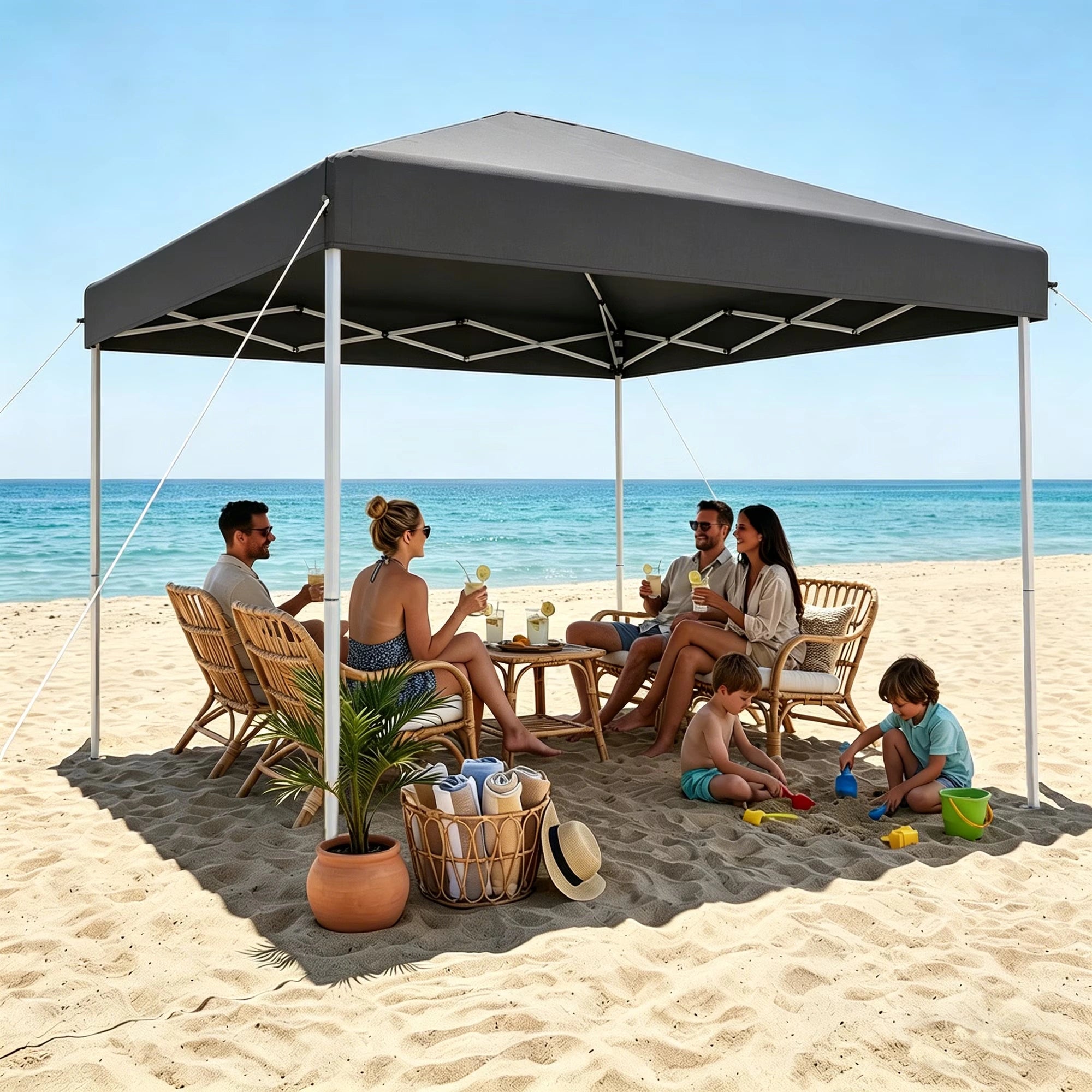 Buyglobal OP01 Pop Up Canopy Tent 10' x 10' , Instant Setup Portable Outdoor Canopy