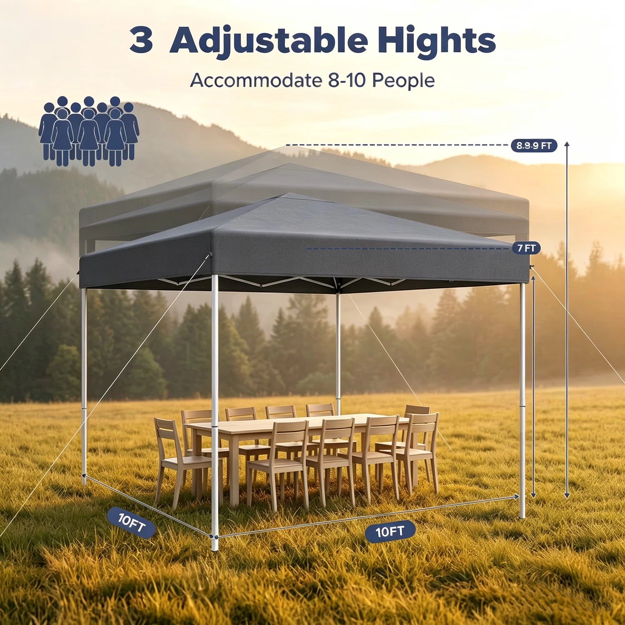 Buyglobal OP01 Pop Up Canopy Tent 10' x 10' , Instant Setup Portable Outdoor Canopy