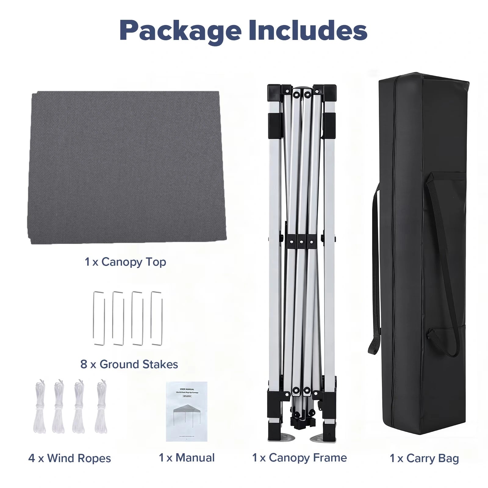 Buyglobal OP01 Pop Up Canopy Tent 10' x 10' , Instant Setup Portable Outdoor Canopy