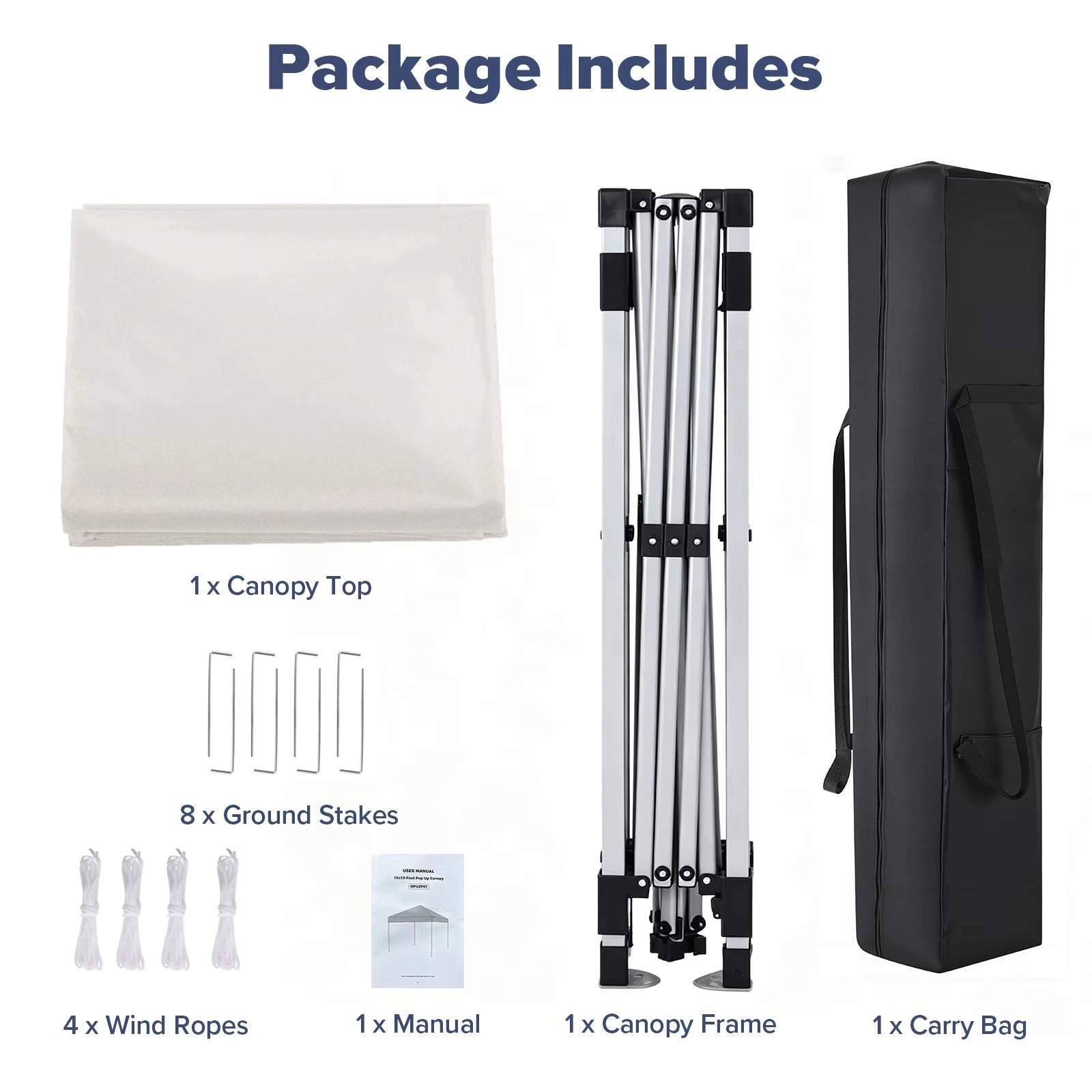 Buyglobal OP01 Pop Up Canopy Tent 10' x 10' , Instant Setup Portable Outdoor Canopy