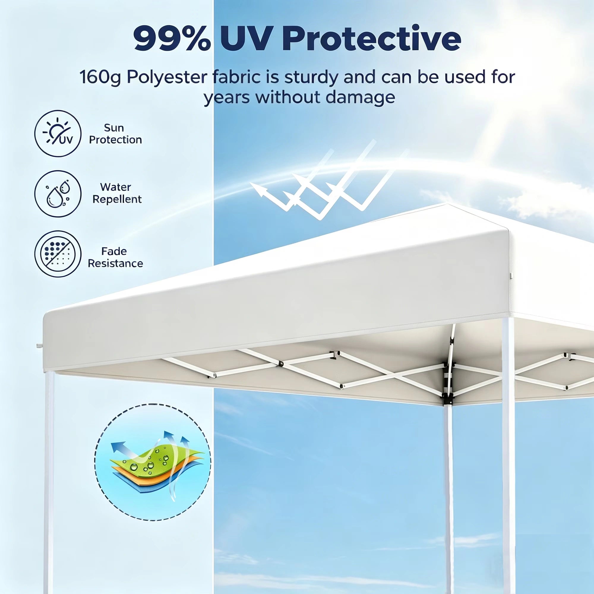 Buyglobal OP01 Pop Up Canopy Tent 10' x 10' , Instant Setup Portable Outdoor Canopy