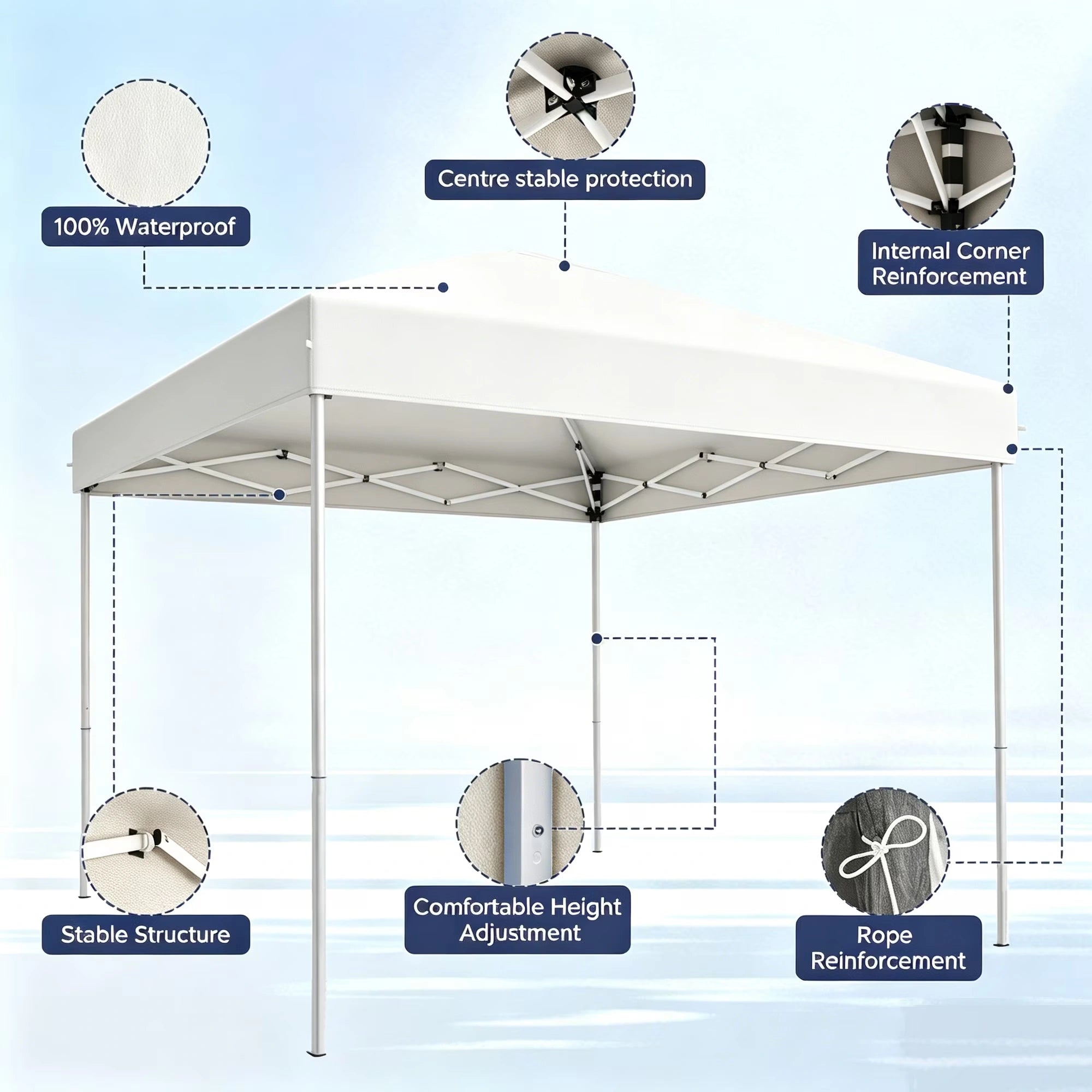 Buyglobal OP01 Pop Up Canopy Tent 10' x 10' , Instant Setup Portable Outdoor Canopy