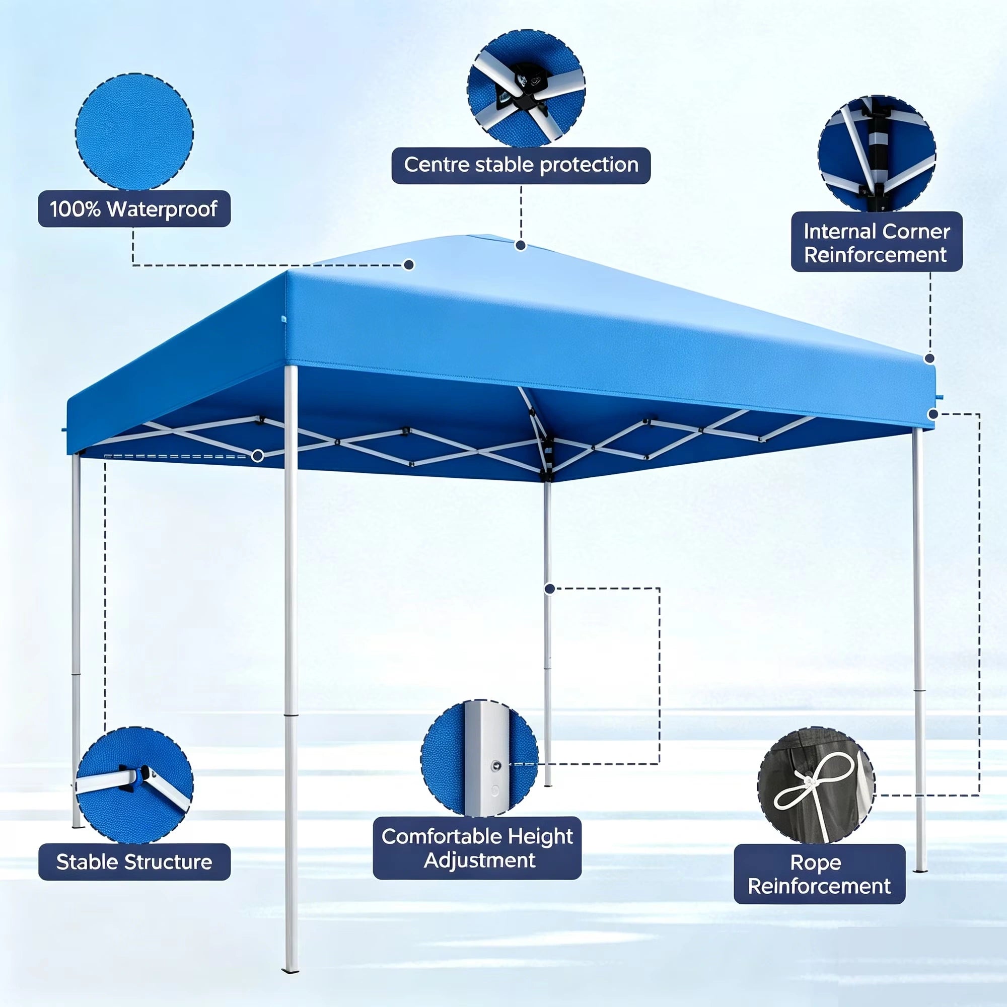 Buyglobal OP01 Pop Up Canopy Tent 10' x 10' , Instant Setup Portable Outdoor Canopy