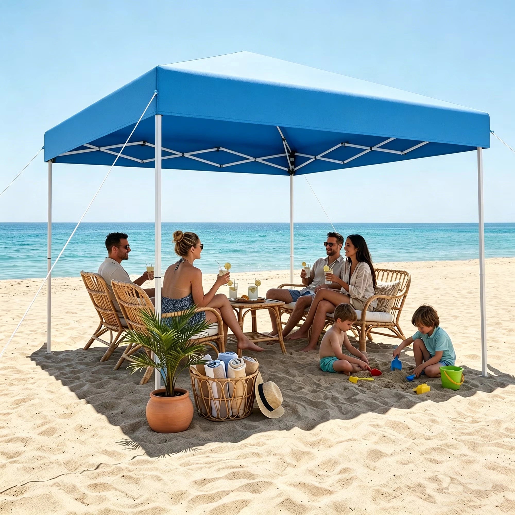 Buyglobal OP01 Pop Up Canopy Tent 10' x 10' , Instant Setup Portable Outdoor Canopy