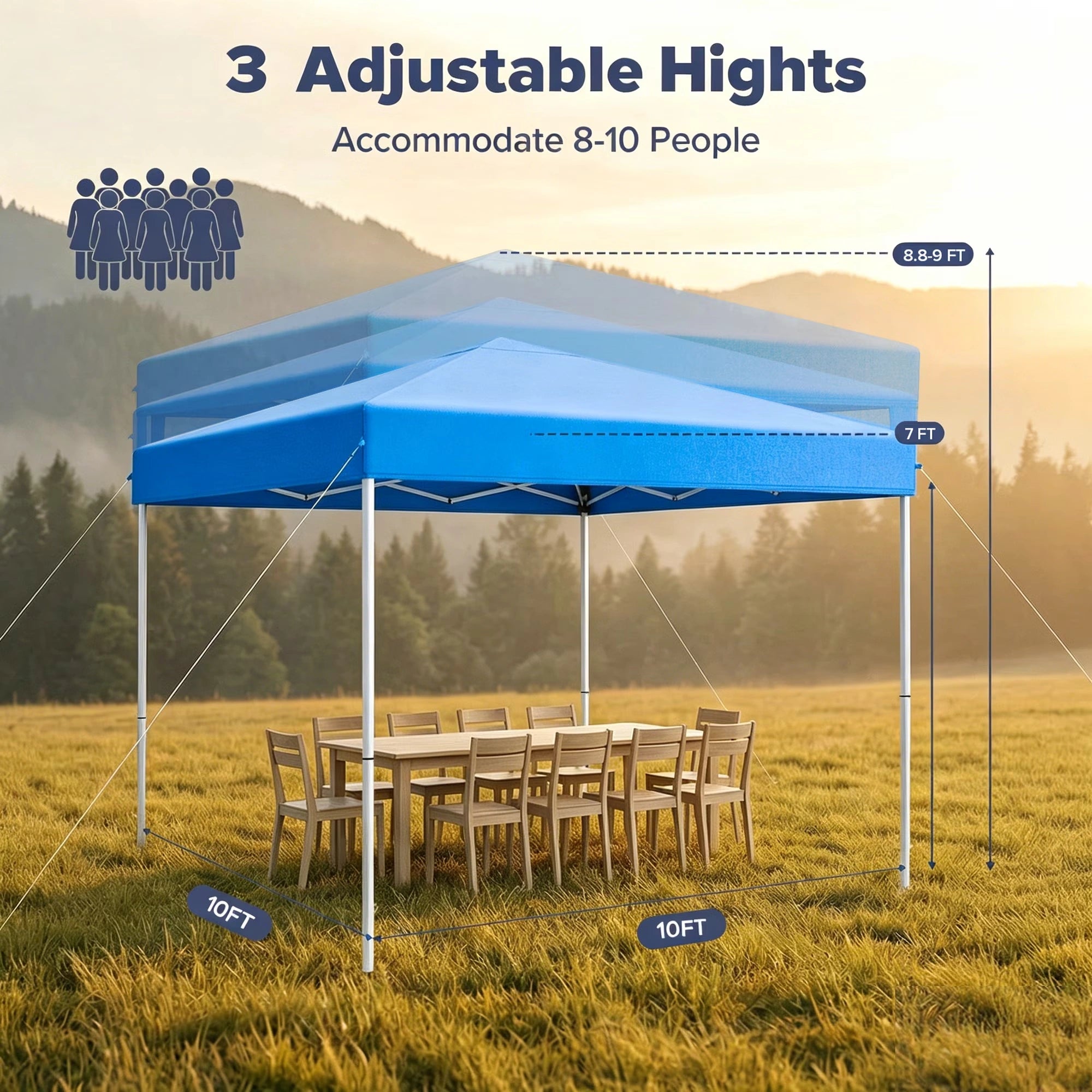 Buyglobal OP01 Pop Up Canopy Tent 10' x 10' , Instant Setup Portable Outdoor Canopy