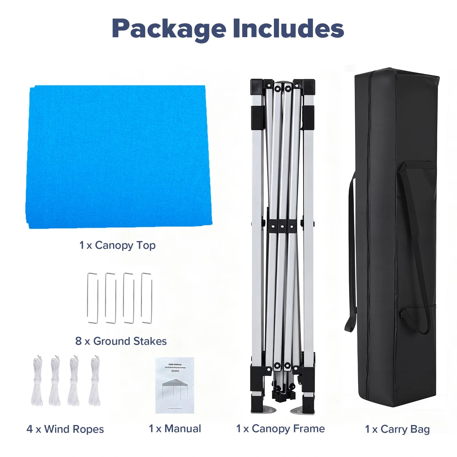 Buyglobal OP01 Pop Up Canopy Tent 10' x 10' , Instant Setup Portable Outdoor Canopy