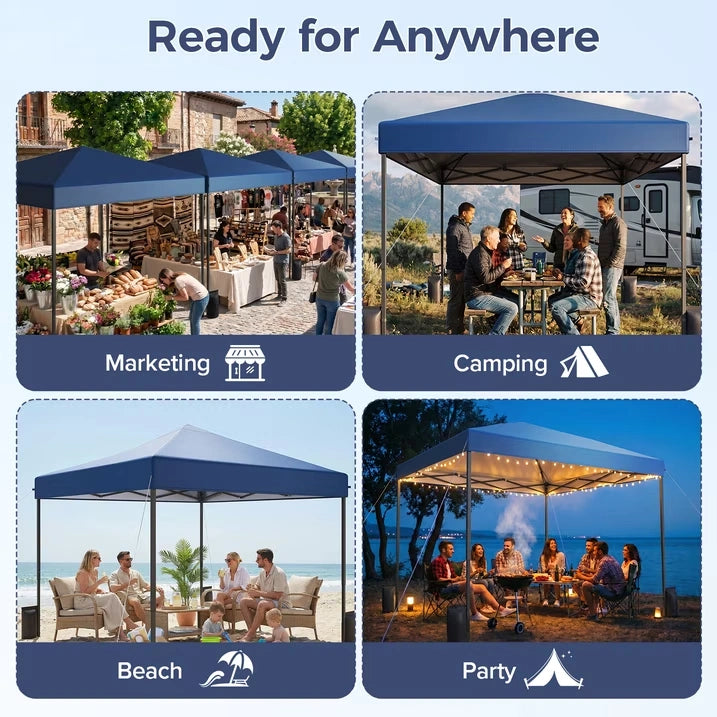 Buyglobal OP02 Pop Up Canopy Tent 10' x 10' , All-Weather Windproof with Sandbags Outdoor Shelter