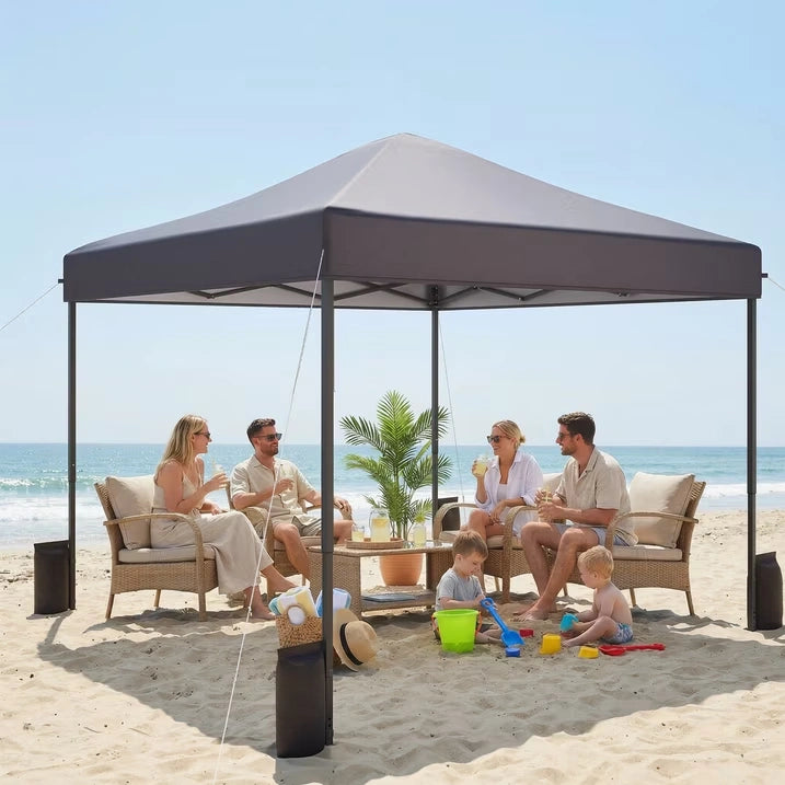 Buyglobal OP02 Pop Up Canopy Tent 10' x 10' , All-Weather Windproof with Sandbags Outdoor Shelter