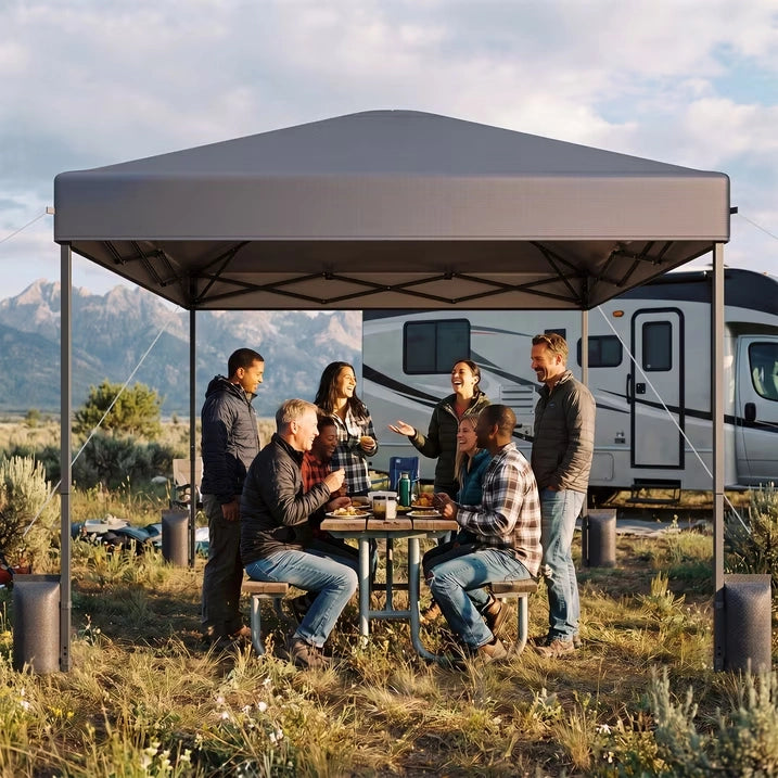 Buyglobal OP02 Pop Up Canopy Tent 10' x 10' , All-Weather Windproof with Sandbags Outdoor Shelter