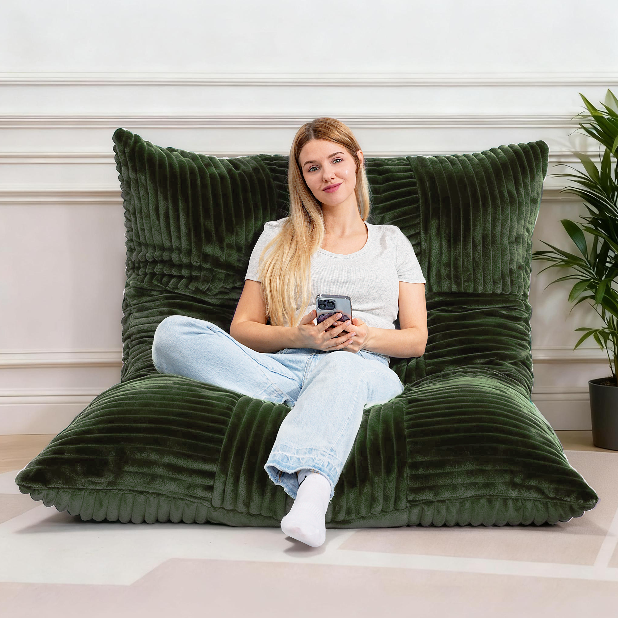 4-in-1 Convertible Bean Bag Chair