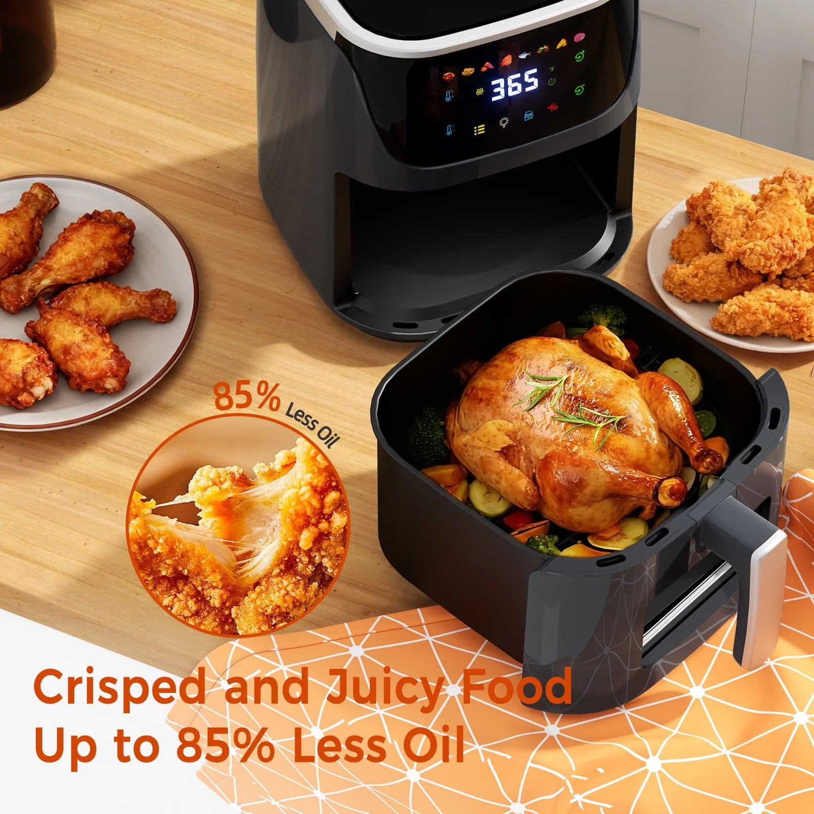 8QT Air Fryer with LED Touchscreen & 8 Preset Modes