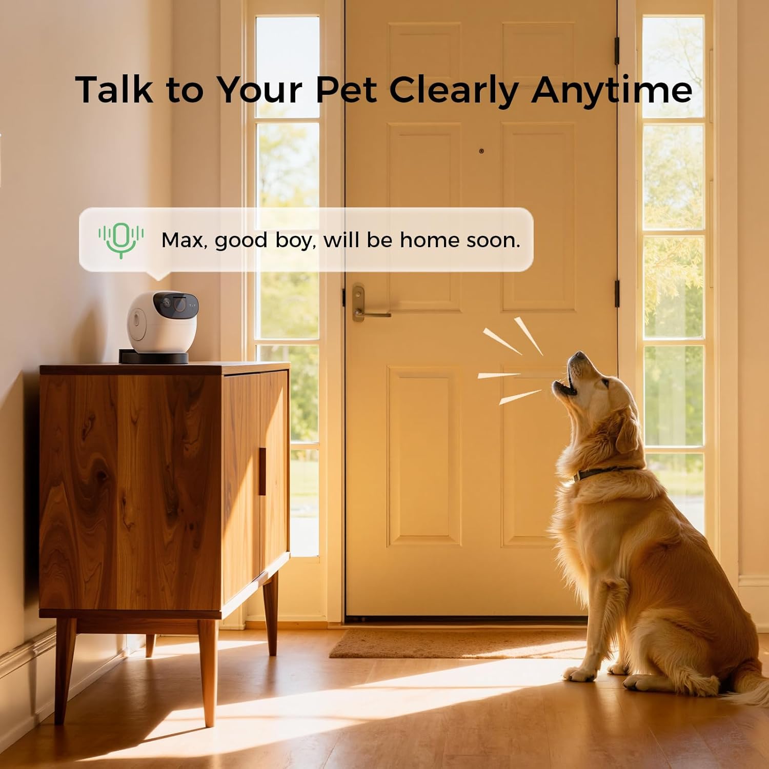 Robot M3 3K Pet Camera Treat Dispenser, Indoor Security Camera with 360° View, 32ft Treat Tossing, Barking Alerts