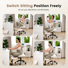Ergonomic Cross-Legged Meditation Chair –Teddy fabric