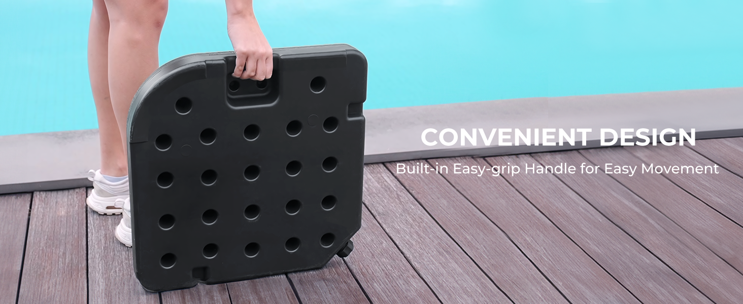 H11 Cantilever Umbrella Base, 4-Piece 221lbs Heavy Duty Offset Patio Umbrella Stand