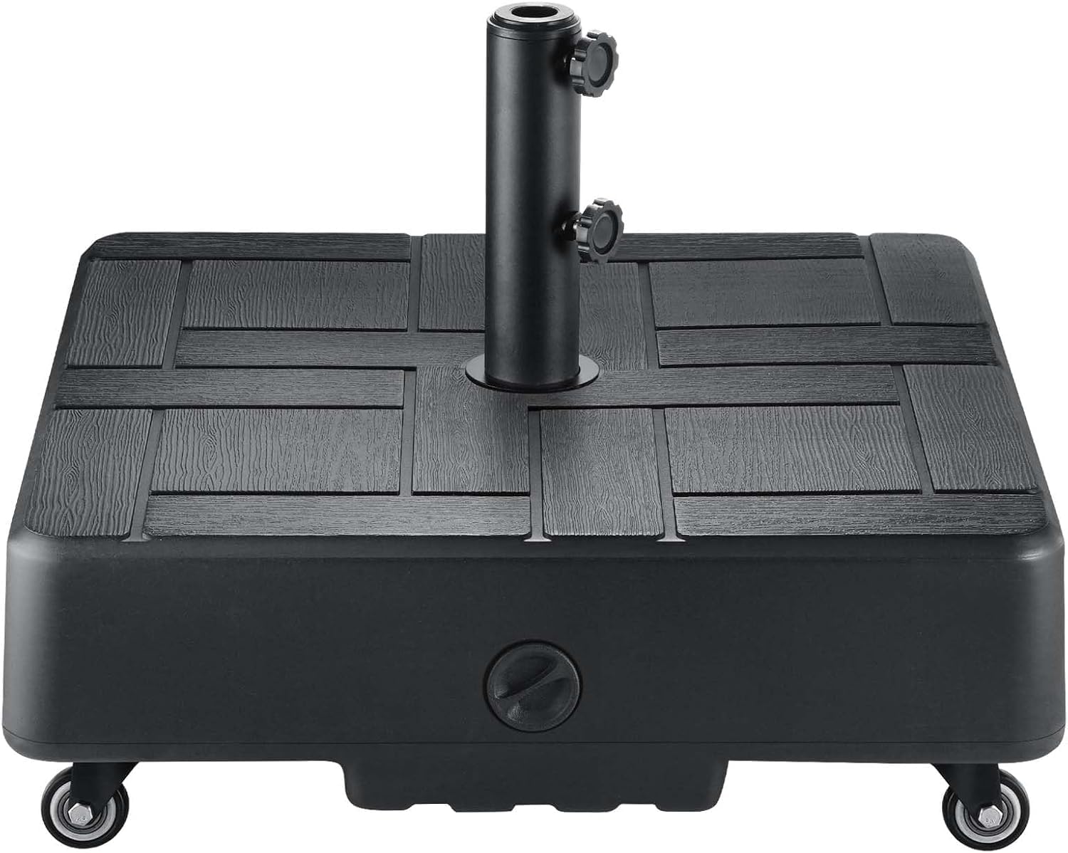 H13 Patio Umbrella Base with Wheels, 135lbs Heavy Duty Rolling Outdoor Umbrella Stand