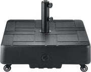 H13 Patio Umbrella Base with Wheels, 135lbs Heavy Duty Rolling Outdoor Umbrella Stand