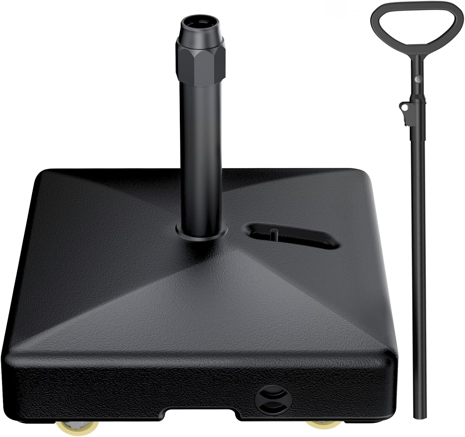 H15 Umbrella Base with Wheels, Retractable-Handle 194lbs Heavy Duty Patio Stand