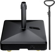 H15 Umbrella Base with Wheels, Retractable-Handle 194lbs Heavy Duty Patio Stand