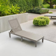 Outdoor Chaise Lounge Chair, 5-Position Adjustable Waterproof Patio, 330 lbs, Grey