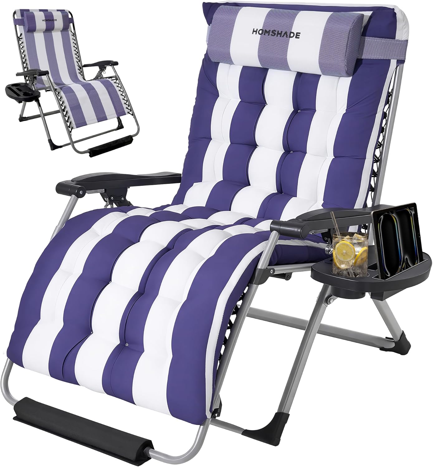 H25 Zero Gravity Chair, 500lbs Oversized Heavy Duty Outdoor Recliner