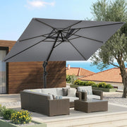 HY31MB Cantilever Patio Umbrella with Base, 360° Rotation Heavy Duty Aluminum Large Offset Umbrella