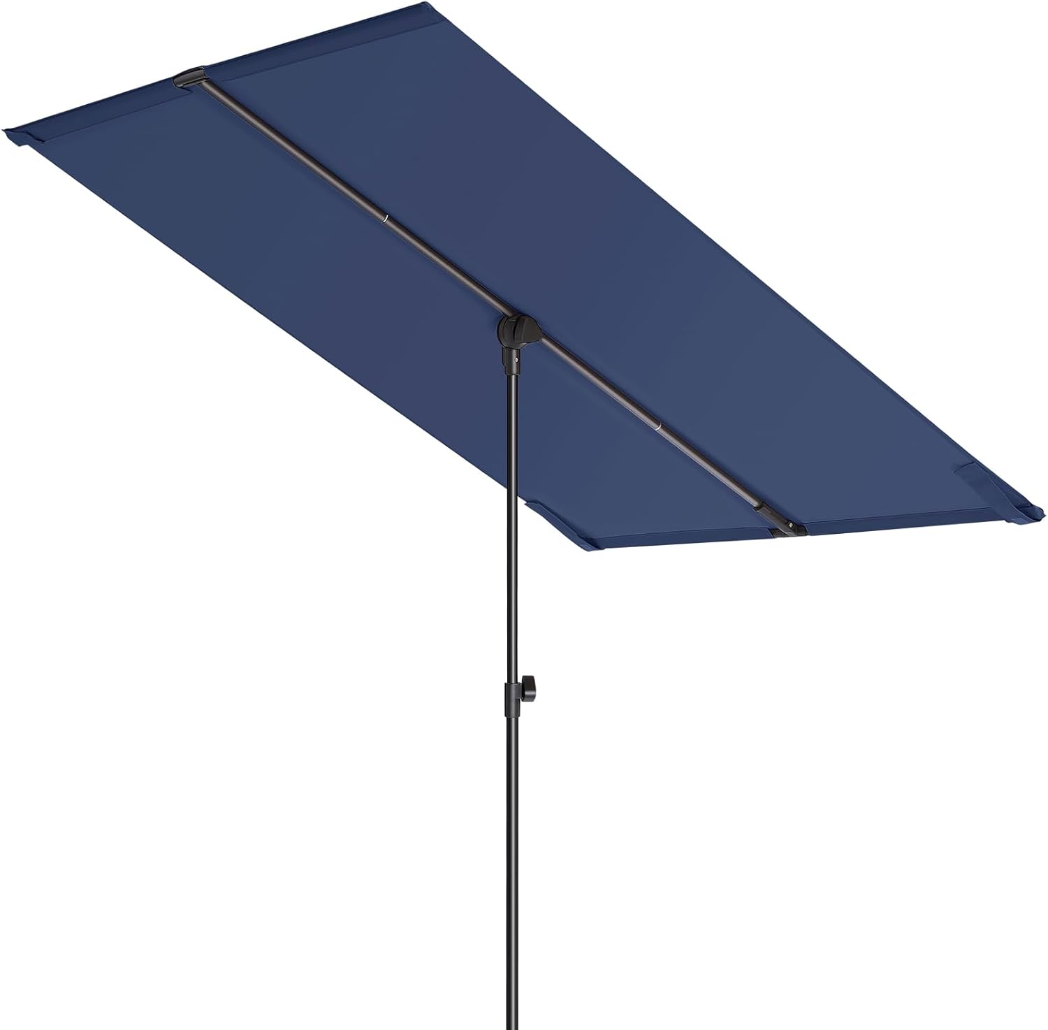 6x4 Feet Rectangular Balcony Patio Umbrella UPF50+ UV Protection with 360° Rotation & Tilt  (No Base)