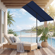 6x4 Feet Rectangular Balcony Patio Umbrella UPF50+ UV Protection with 360° Rotation & Tilt  (No Base)