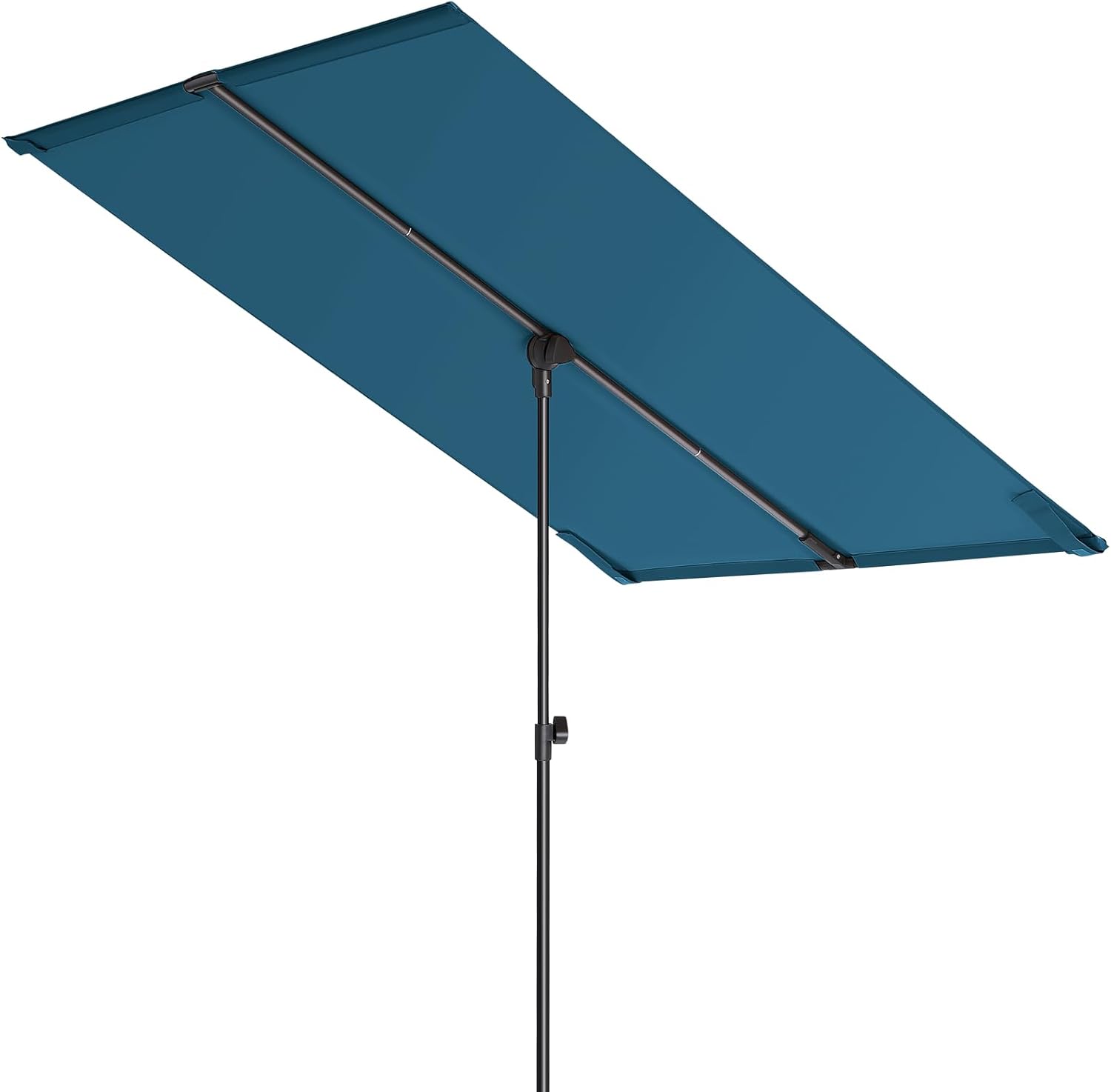 6x4 Feet Rectangular Balcony Patio Umbrella UPF50+ UV Protection with 360° Rotation & Tilt  (No Base)
