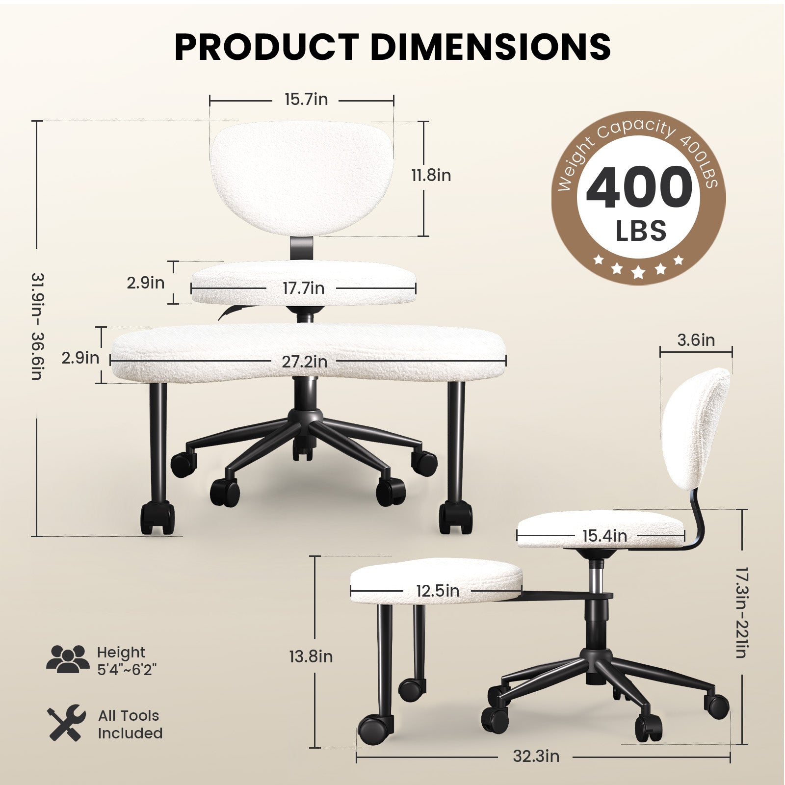 Ergonomic Cross-Legged Meditation Chair –Teddy fabric