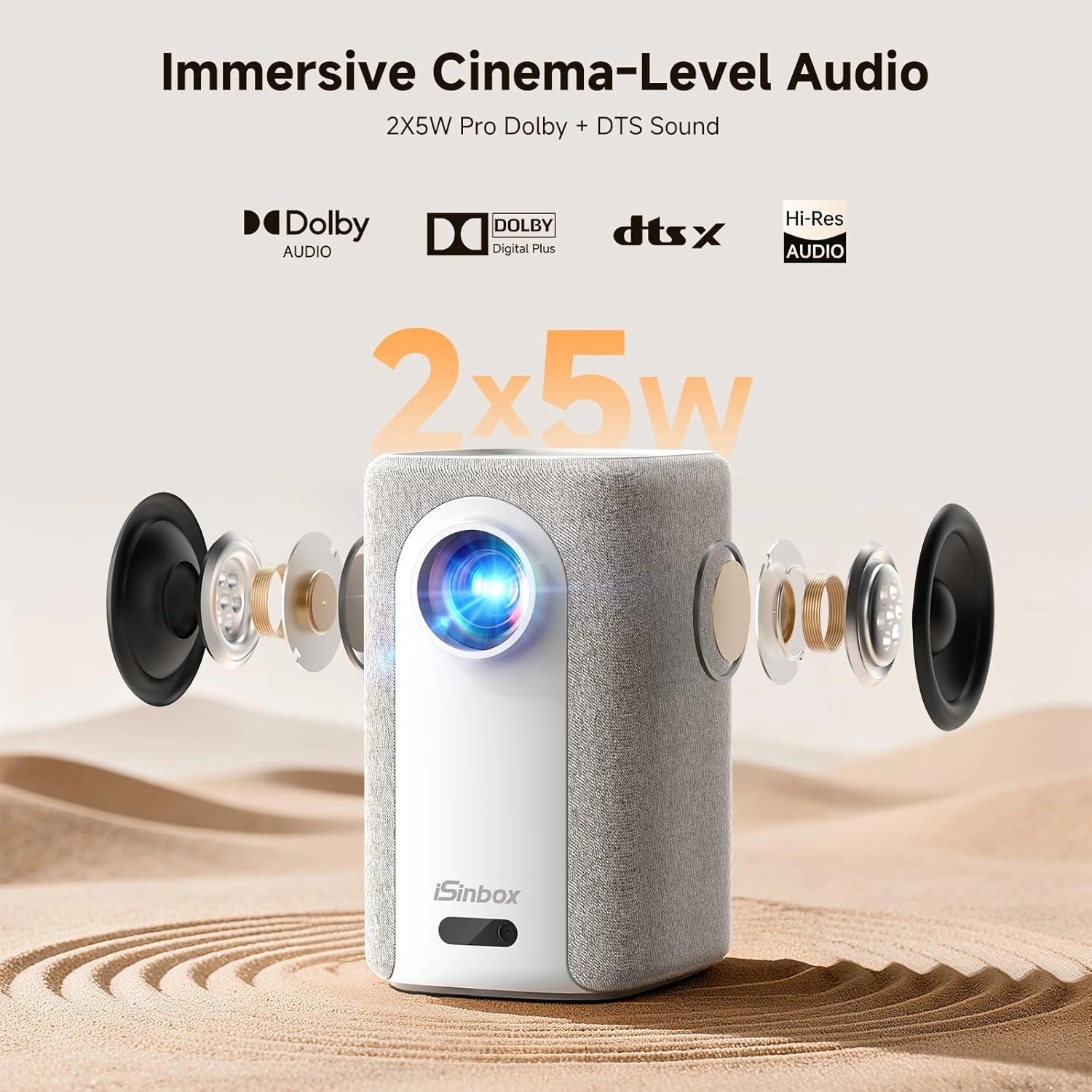 4K Short Throw Outdoor Projector with Built-In Apps