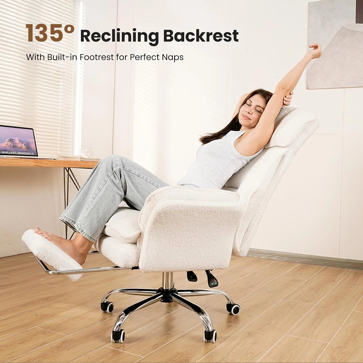 Big and Tall Office Chair with Flip-Up Armrests