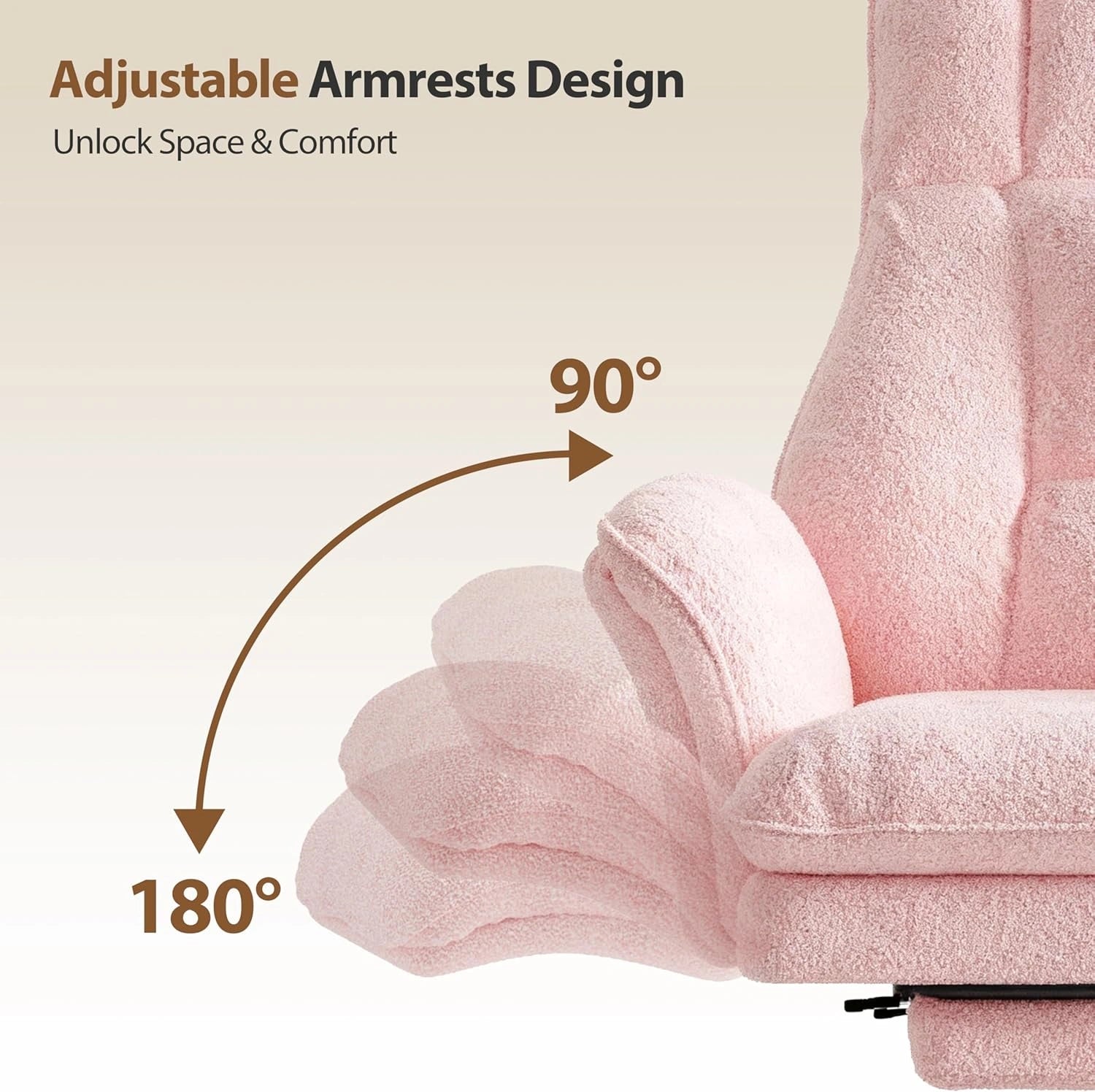 Big and Tall Office Chair with Flip-Up Armrests