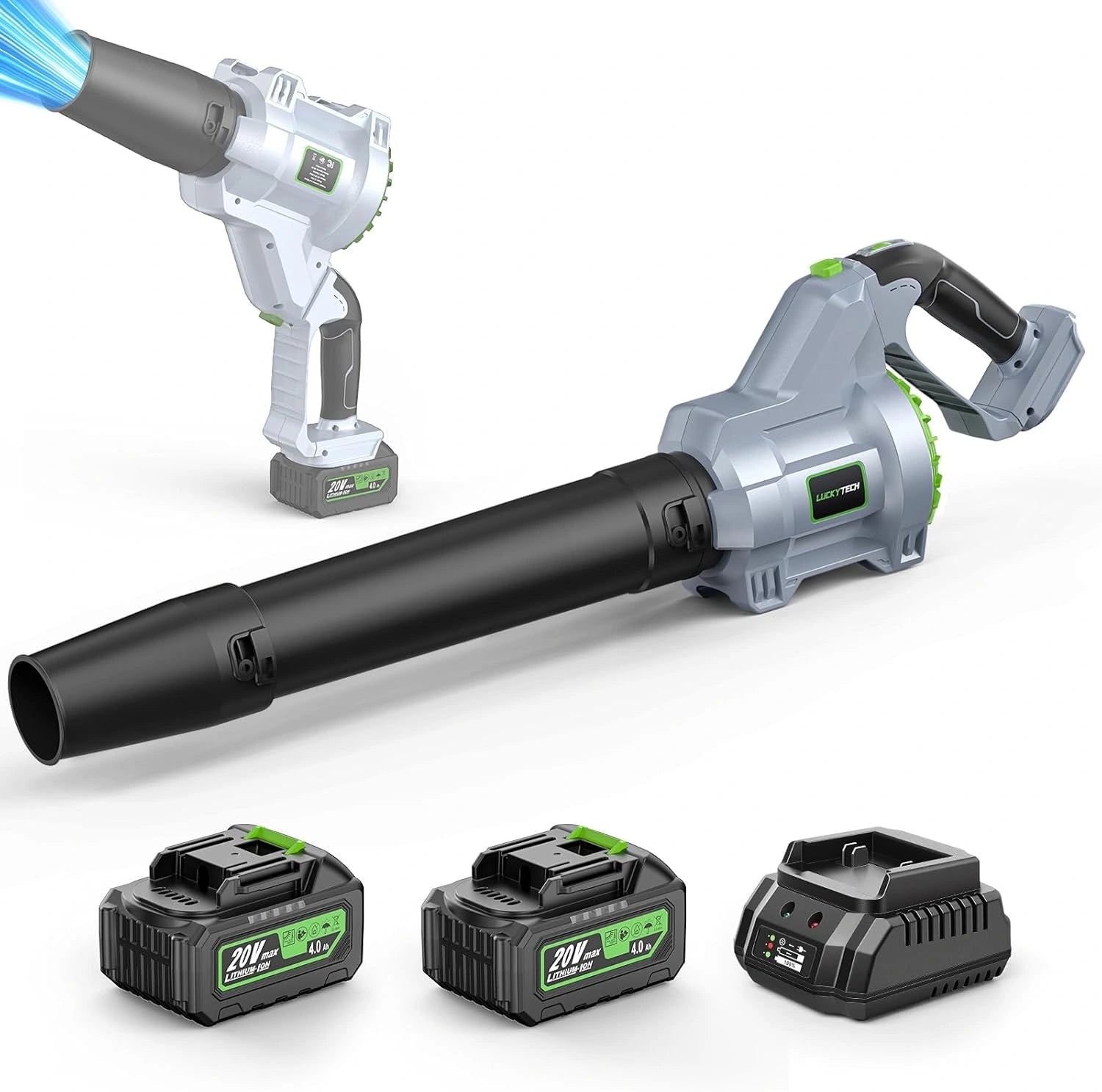 680CFM Cordless Leaf Blower (2 x 4.0Ah Batteries & Charger)