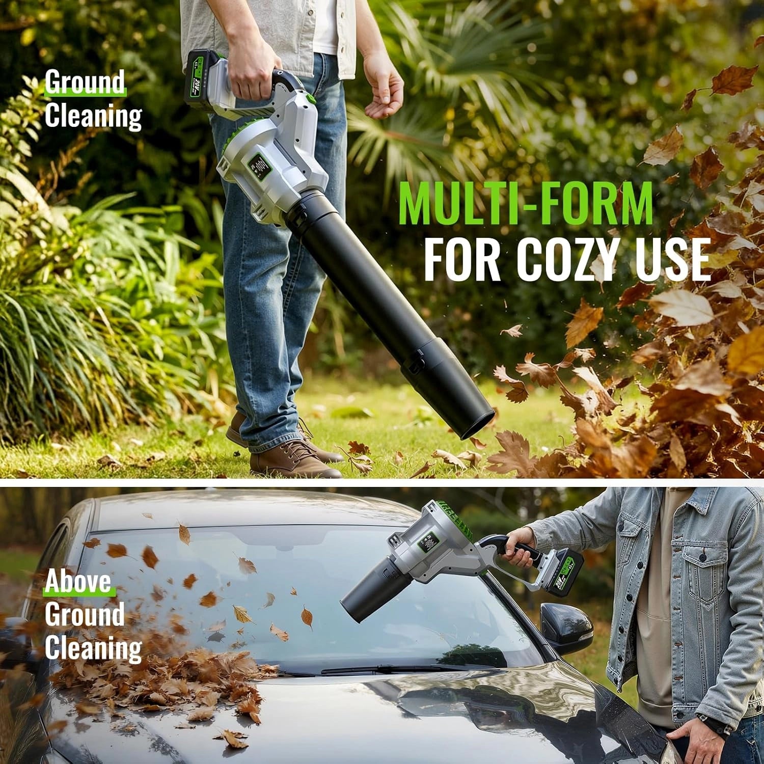 680CFM Cordless Leaf Blower (2 x 4.0Ah Batteries & Charger)