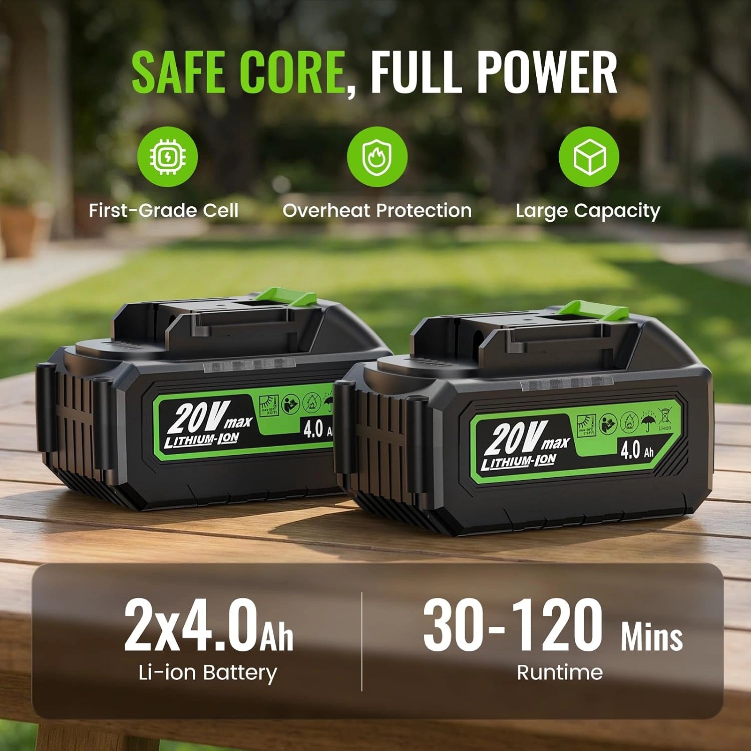 680CFM Cordless Leaf Blower (2 x 4.0Ah Batteries & Charger)