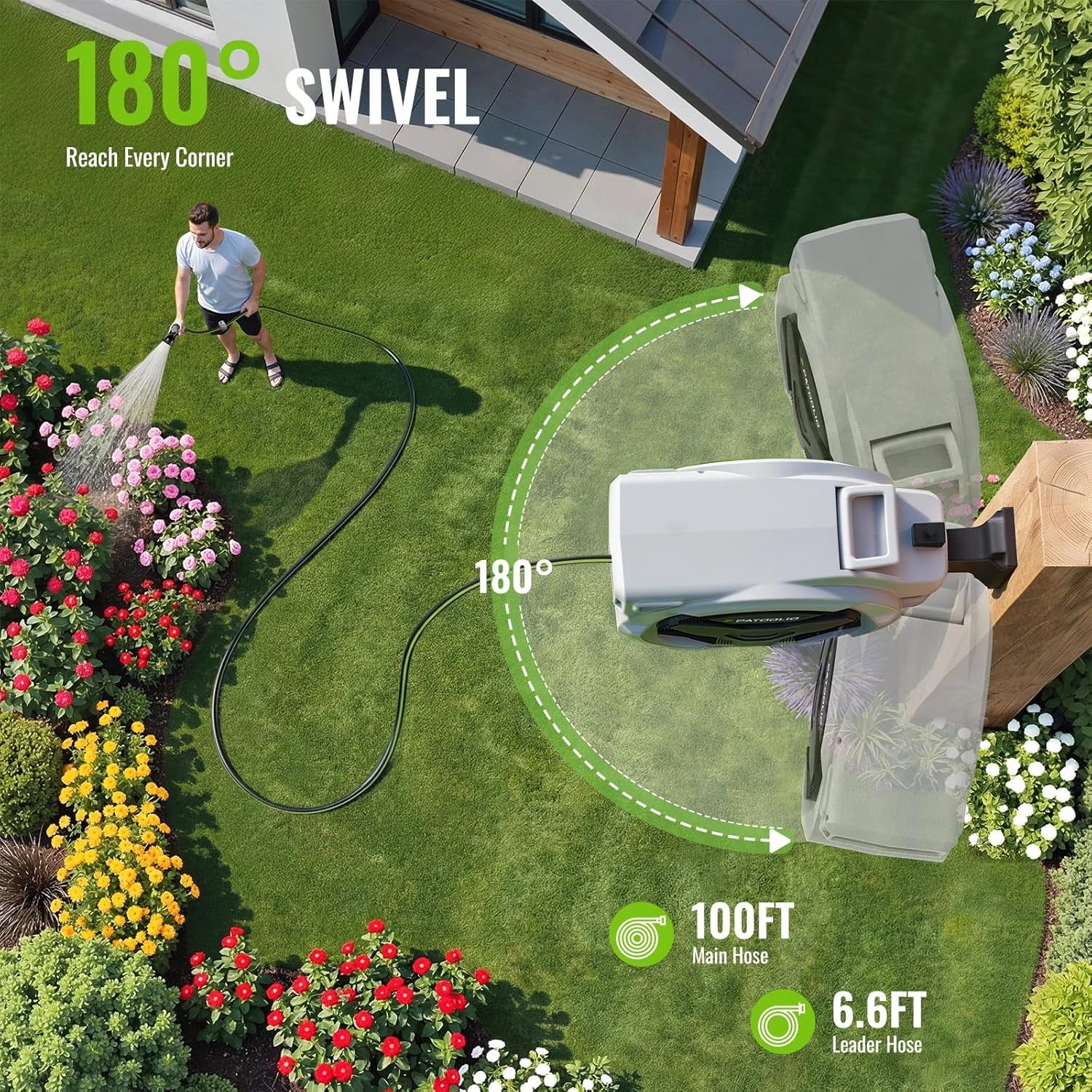 Auto Retractable Garden Hose Reel