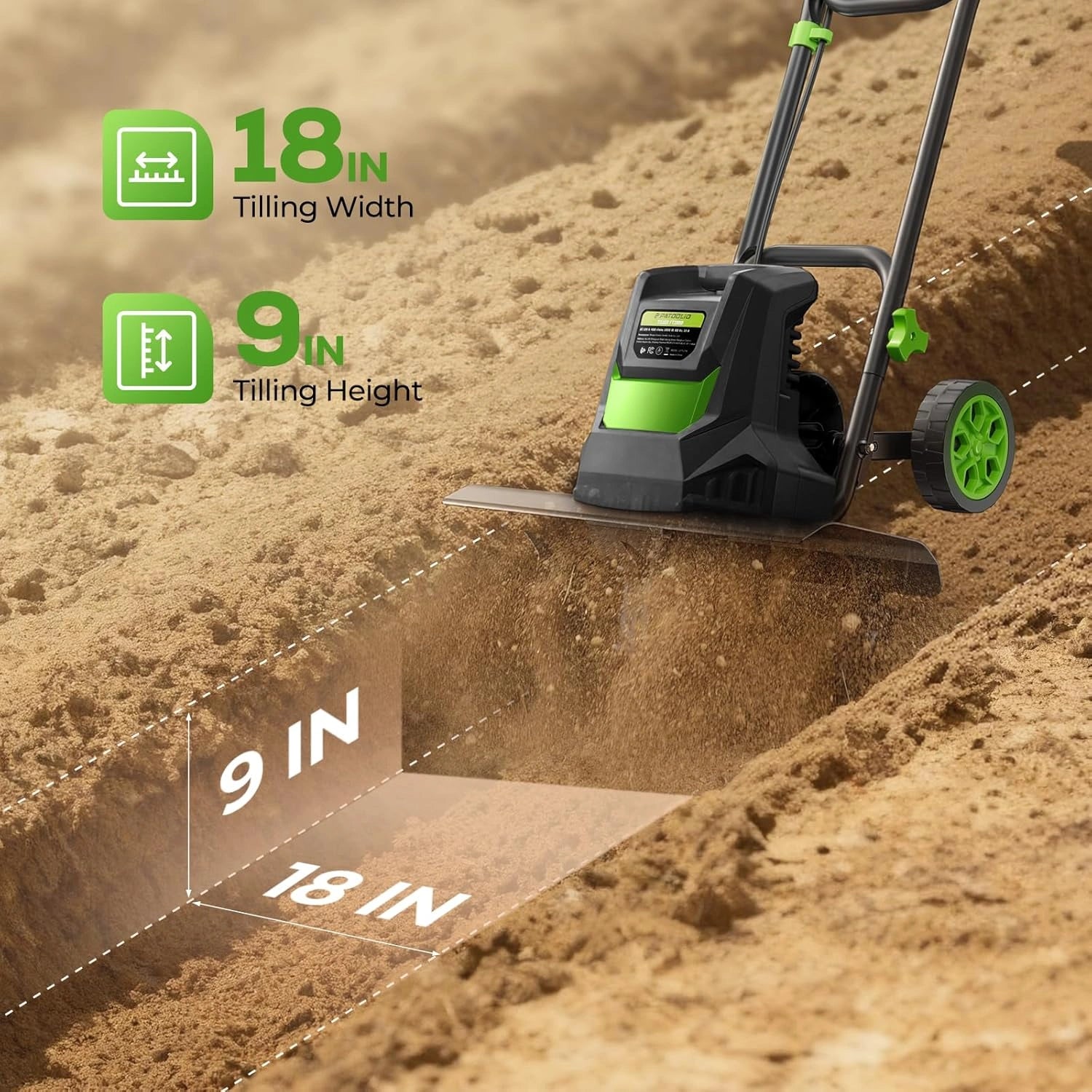 T1800 Electric Garden Tiller Cultivator