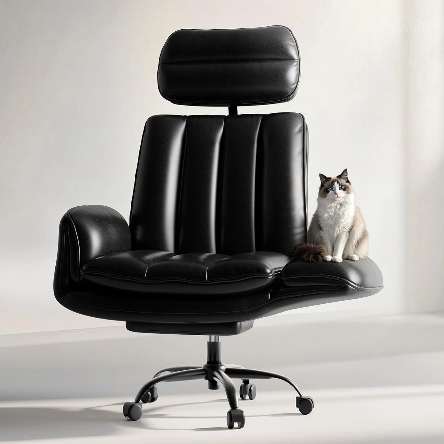 Big and Tall Office Chair with Armrests & Footrest