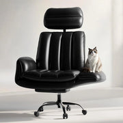 LBGYZ02 Criss Cross Office Chair, Pet-Friendly Wide Seat Reclining Desk Chair,Black
