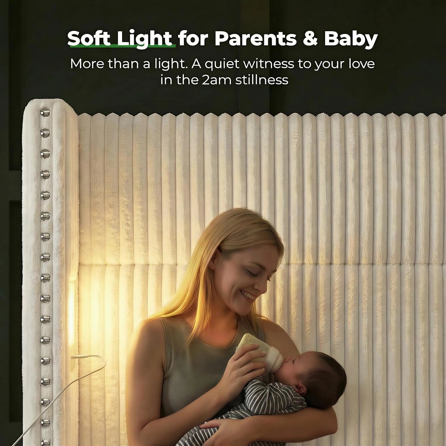 Bed Frame with 56.7" Tall Headboard & Reading Lights