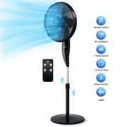 16 Inch Oscillating Pedestal Fan with Ultra-High 3-Speed