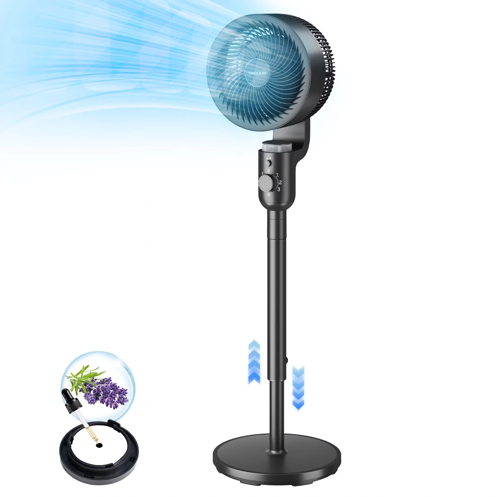 12 Inch 120°+90° Omni-Directional Oscillating Fan