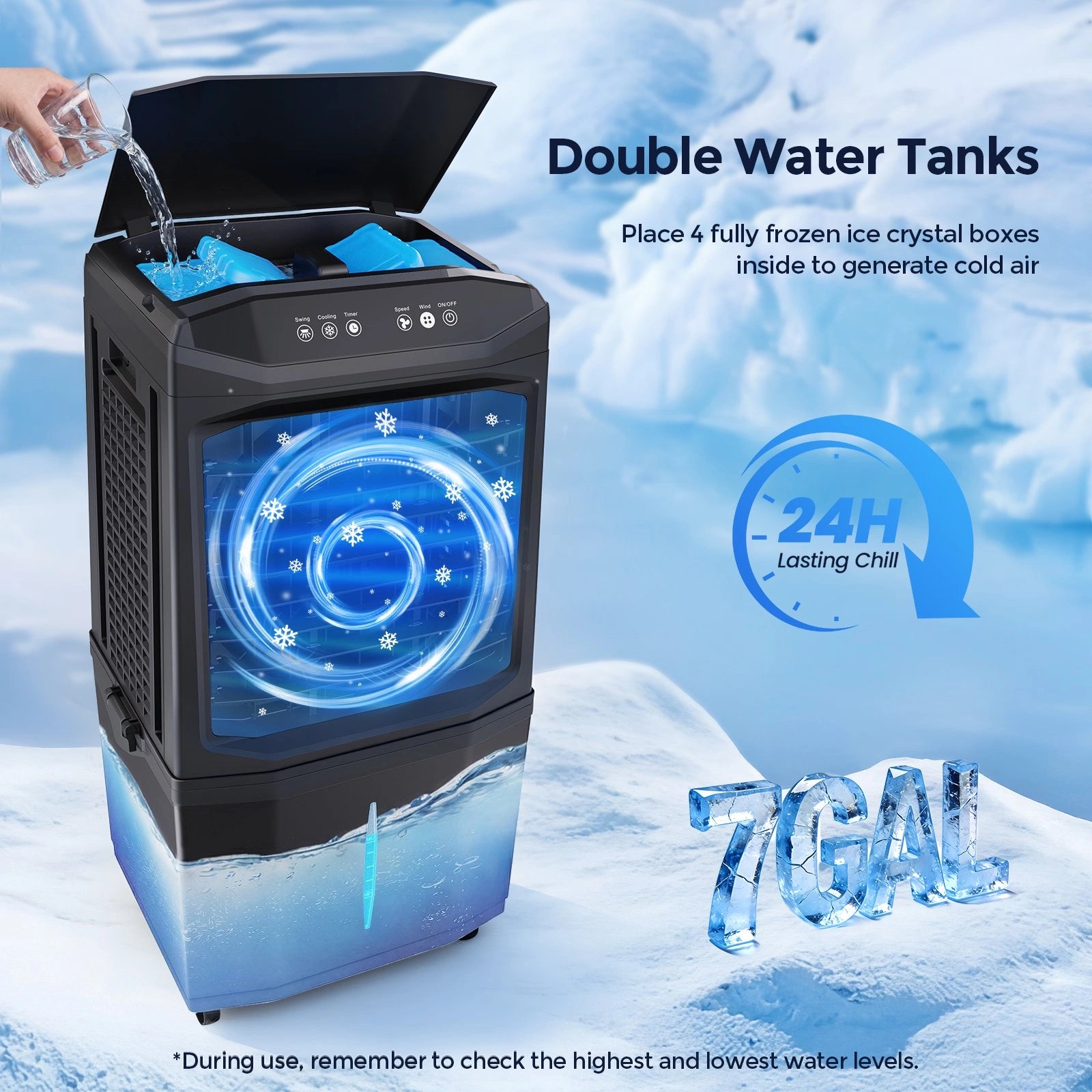 75° Auto Swing Air Cooling Fan