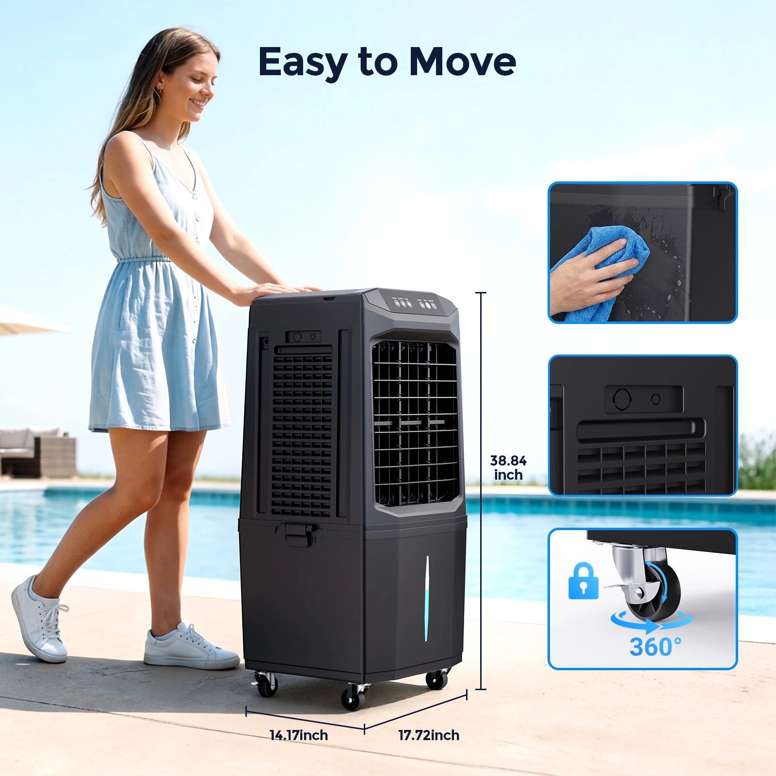 75° Auto Swing Air Cooling Fan